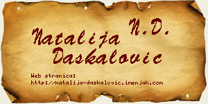 Natalija Daskalović vizit kartica
